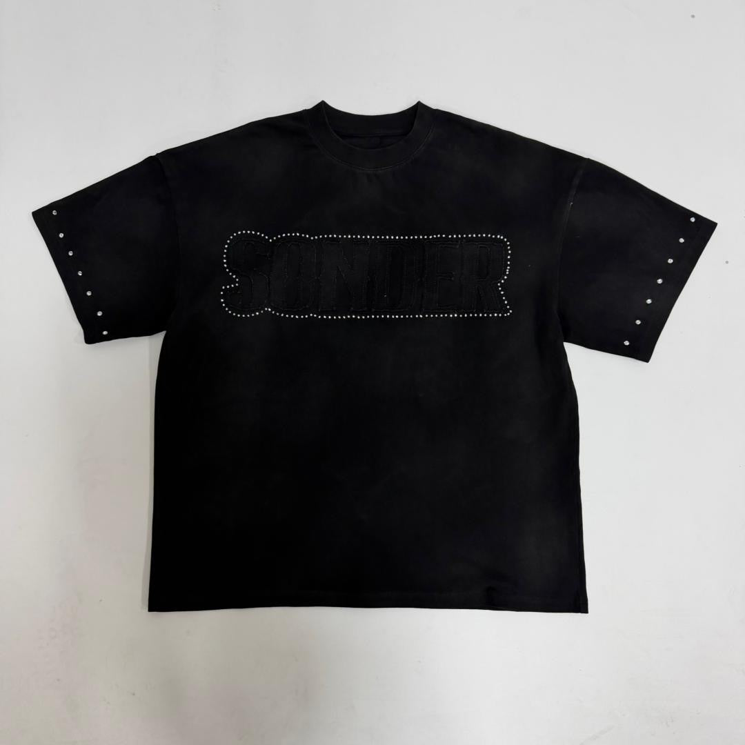 SONDER V2 Rhinestones (3 cross) oversized tee