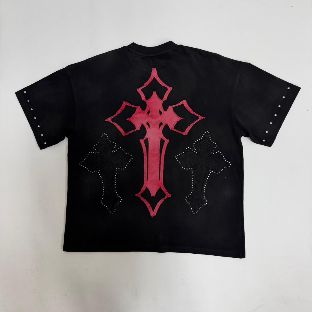 SONDER V2 Rhinestones (3 cross) oversized tee